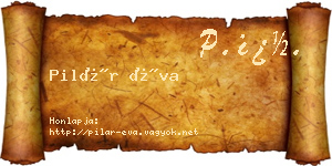 Pilár Éva névjegykártya