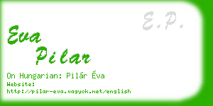 eva pilar business card
